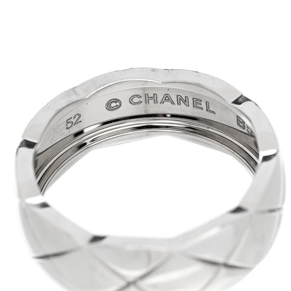Chanel 18K White Gold Small Coco Crush Ring 52 6 4 of 6