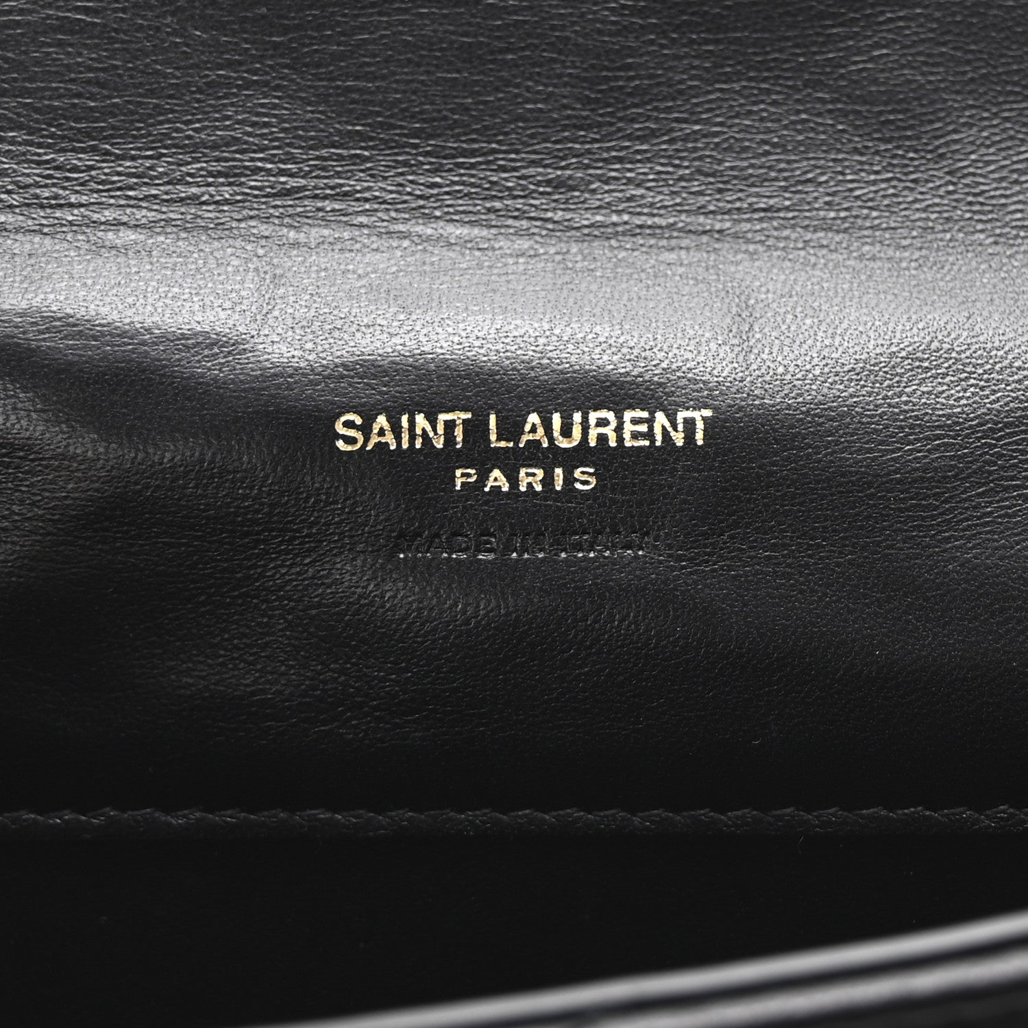 Saint Laurent Lambskin Quilted Gaby Phone Holder Crossbody Black 6 of 9