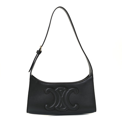 Celine Smooth Calfskin Cuir Triomphe Shoulder Bag Grey 1 of 10