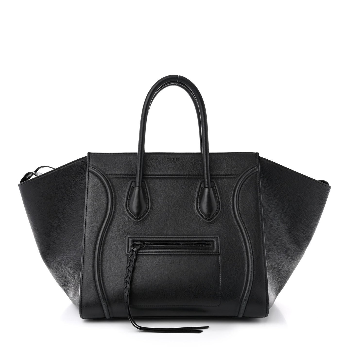 Supple Calfskin Medium Phantom Luggage Black