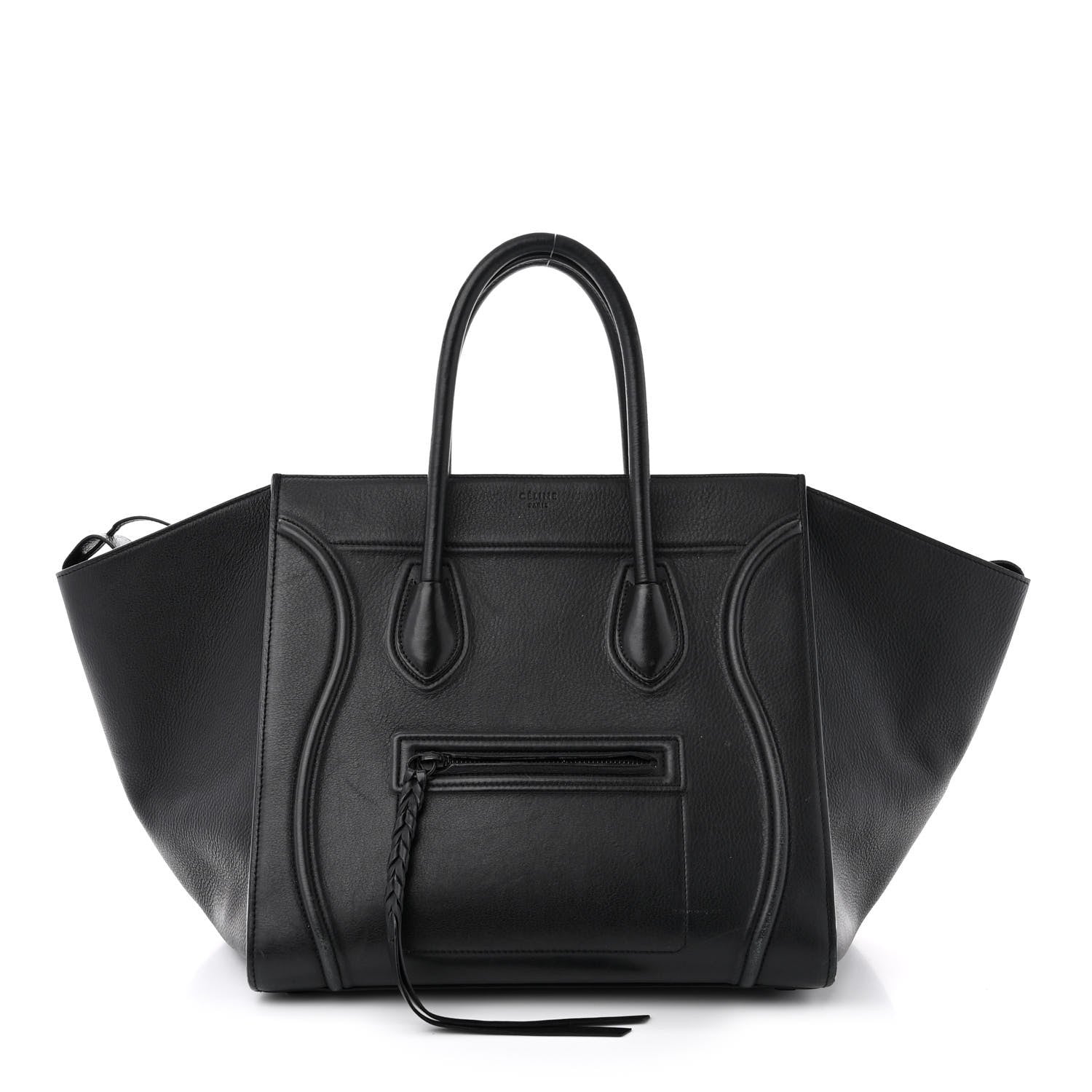 Celine Supple Calfskin Medium Phantom Luggage Black 1 of 19