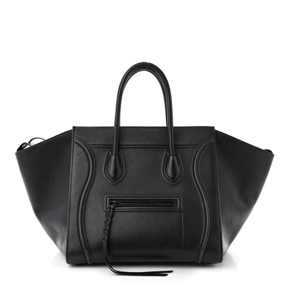 Celine Supple Calfskin Medium Phantom Luggage Black 1 of 19
