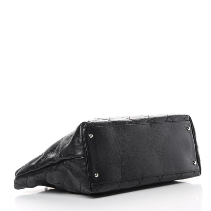 Chanel Glazed Calfskin Large On The Road Tote Black 4 of 11