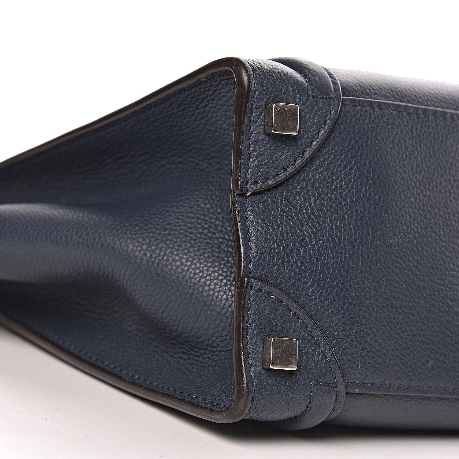 Celine Drummed Calfskin Micro Luggage Orage 19 of 20