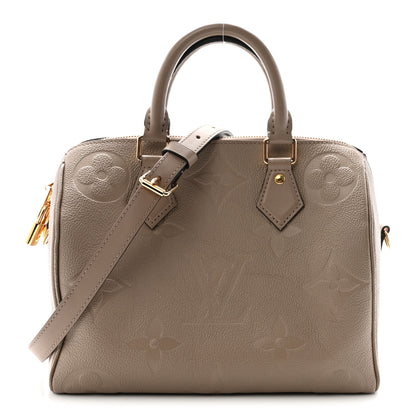 Louis Vuitton Empreinte Monogram Giant Speedy Bandouliere 25 Tourterelle 1 of 9