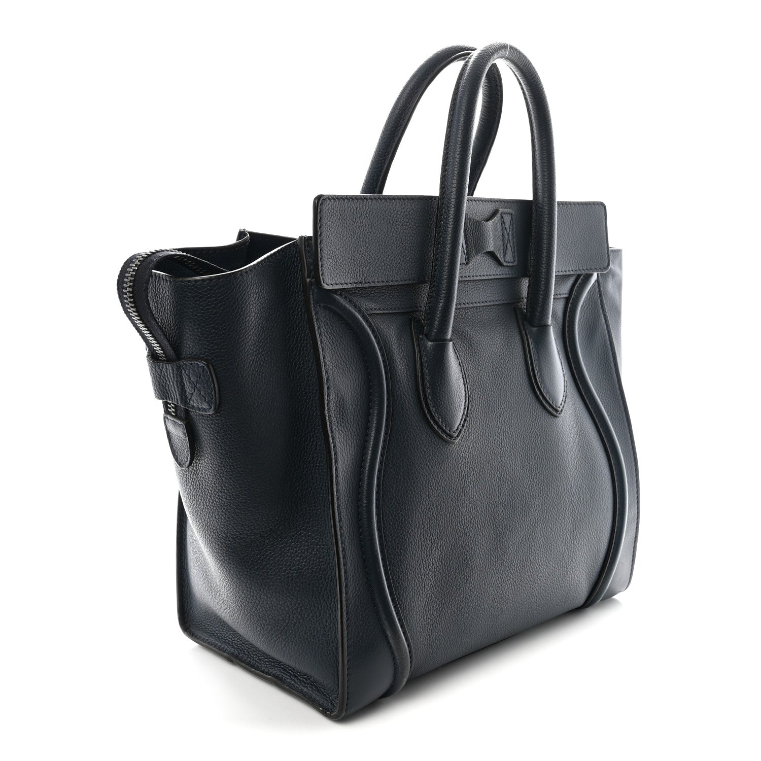 Celine Drummed Calfskin Mini Luggage Orage 3 of 9