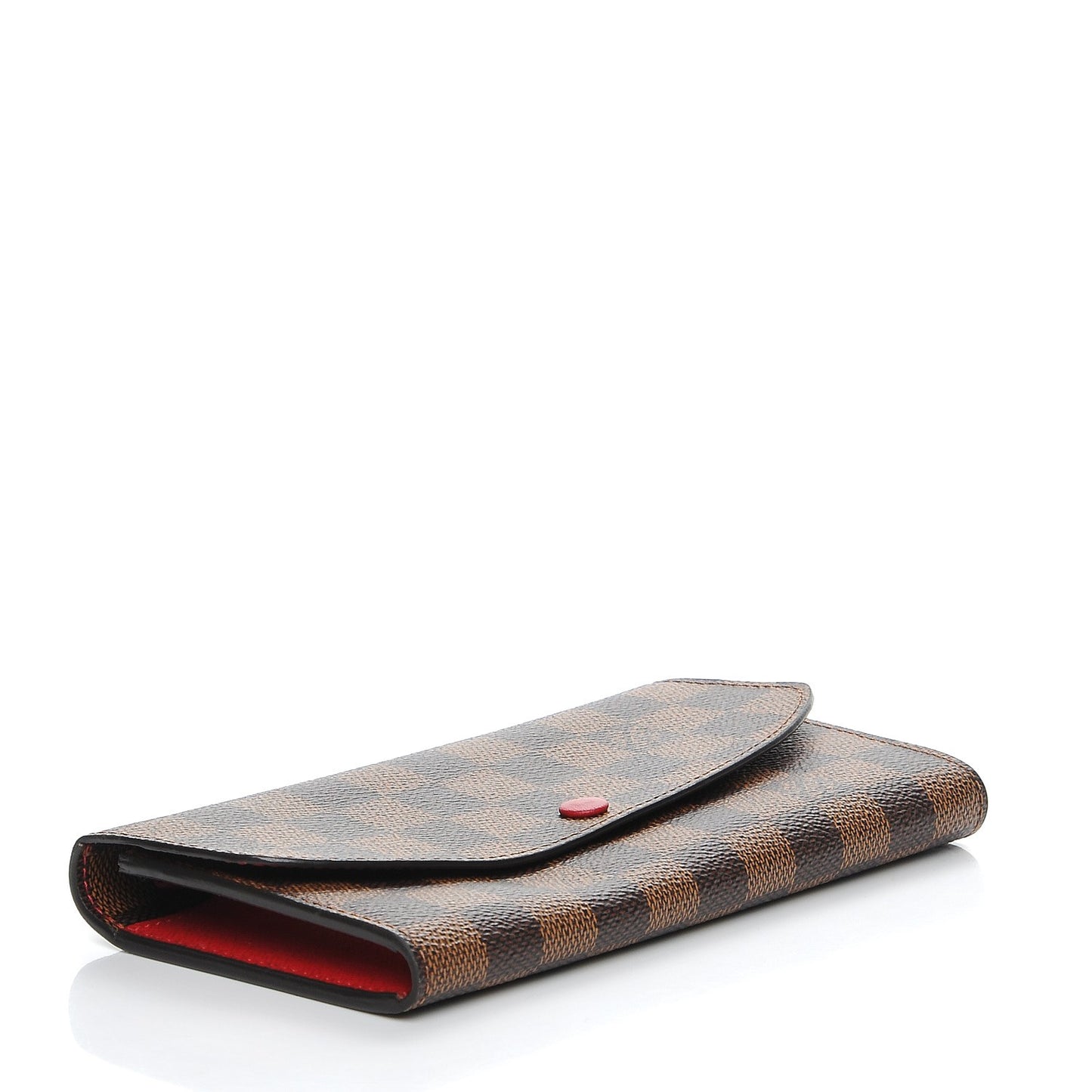 Damier Ebene Emilie Wallet Red