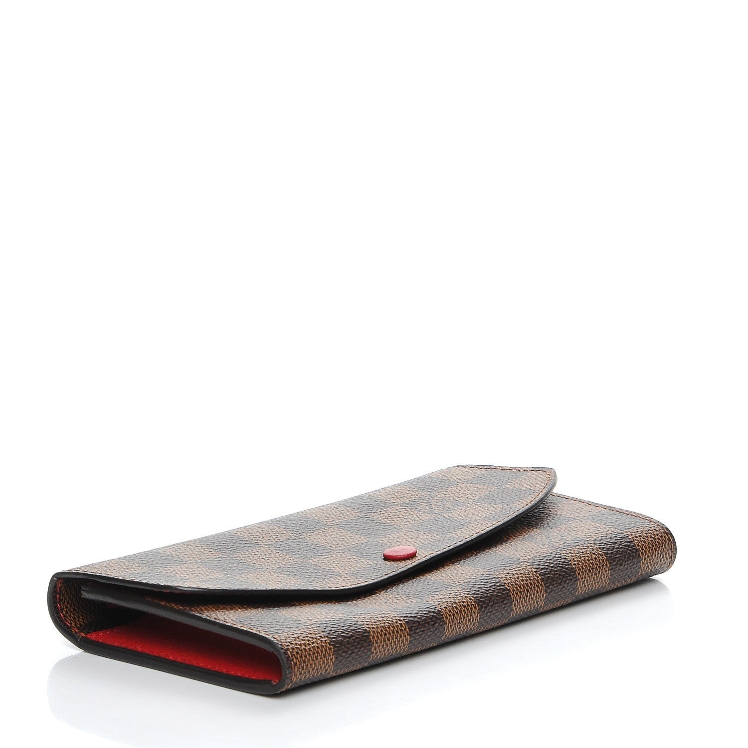 Louis Vuitton Damier Ebene Emilie Wallet Red 4 of 7