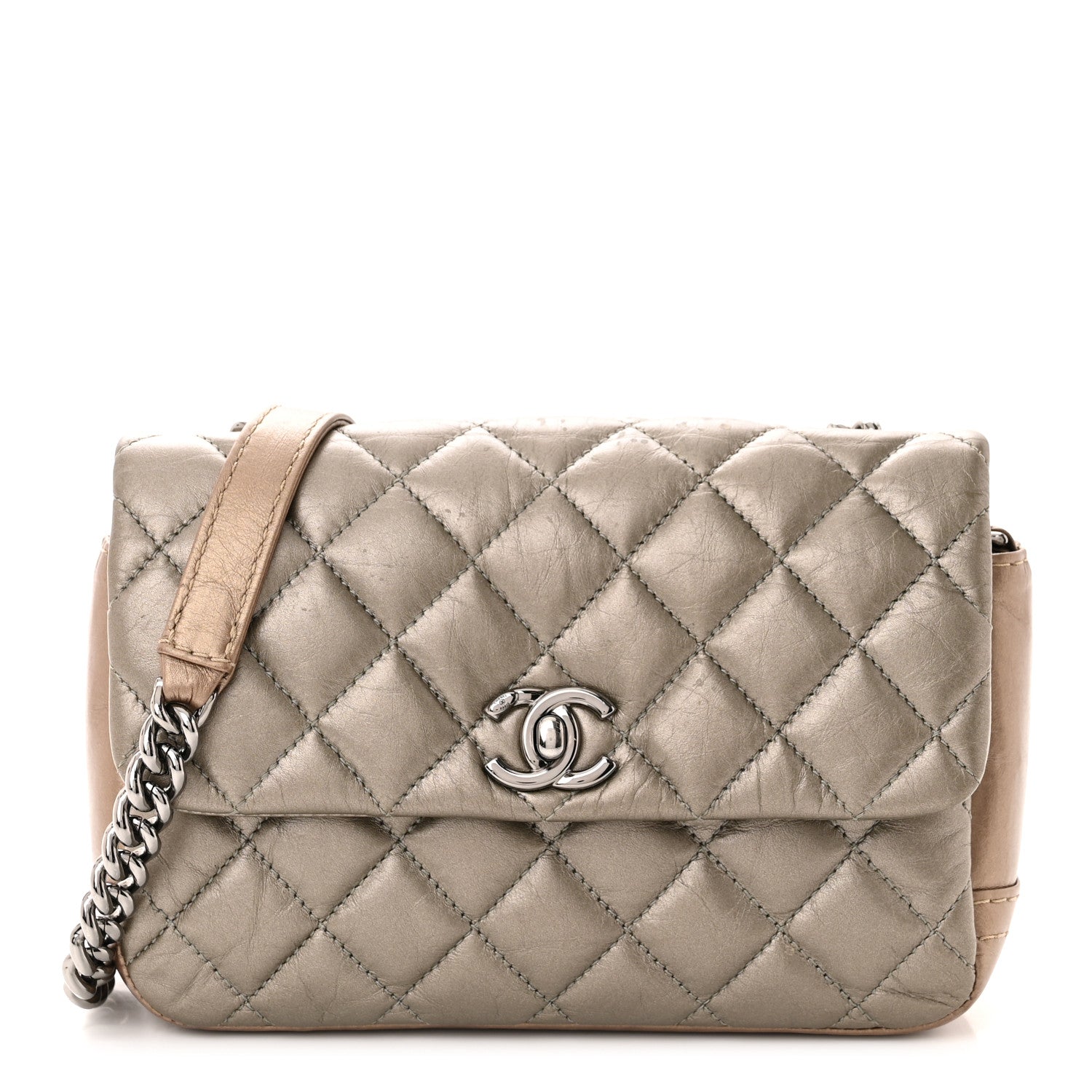 Chanel Metallic Calfskin Quilted Mineral Nights Mini Flap Bronze 1 of 12