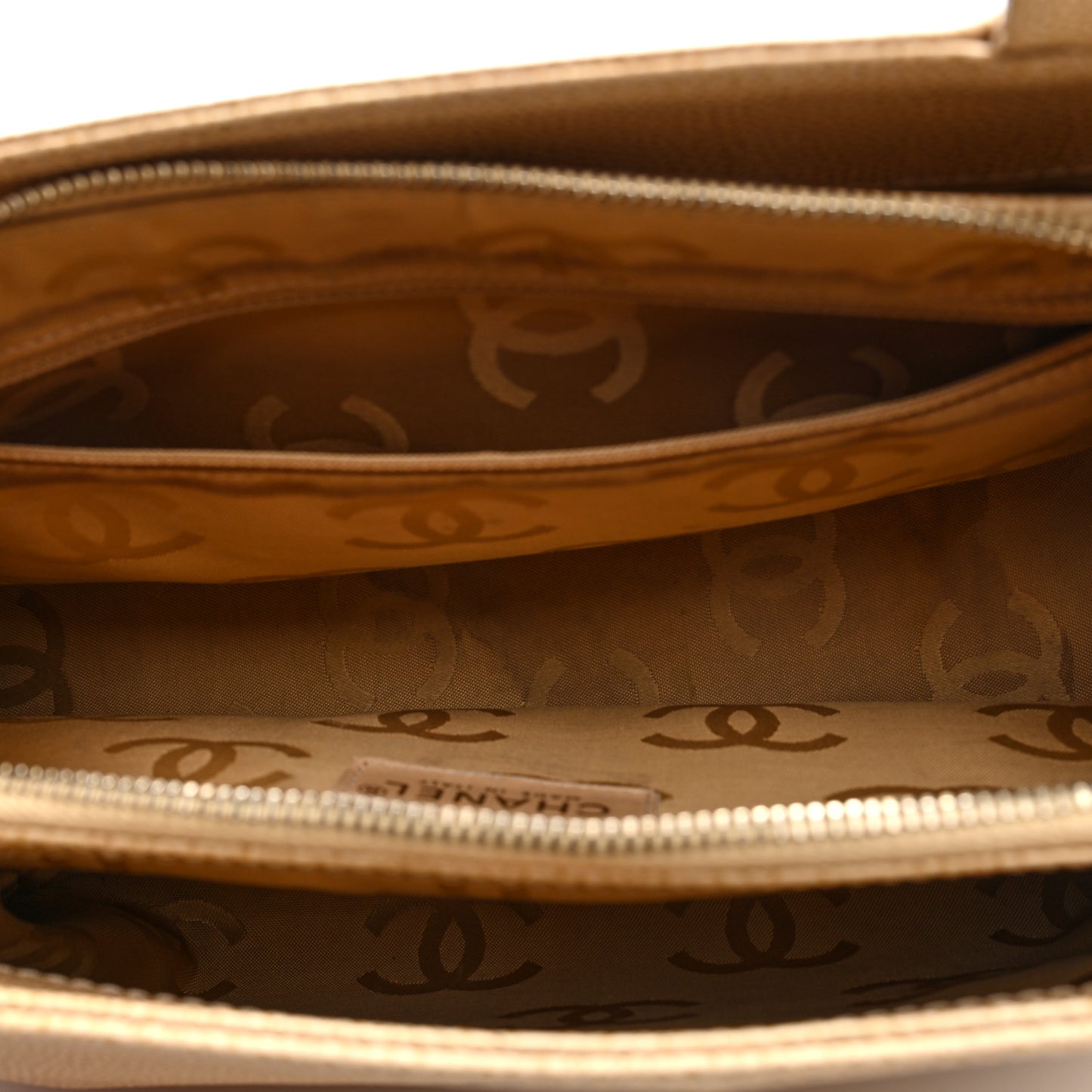 Caviar CC Shoulder Bag Beige