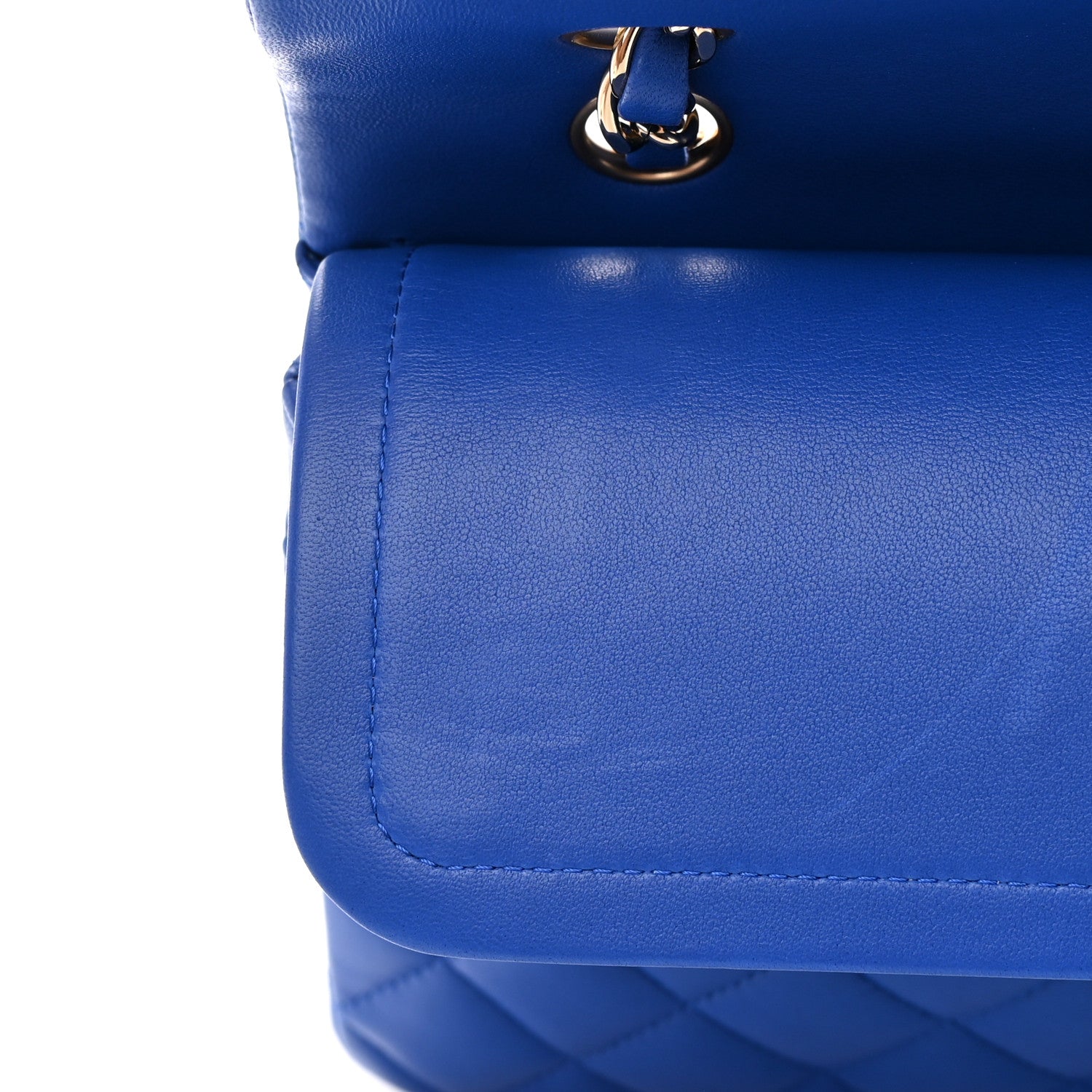 Chanel Lambskin Quilted Medium Double Flap Blue 11 of 16