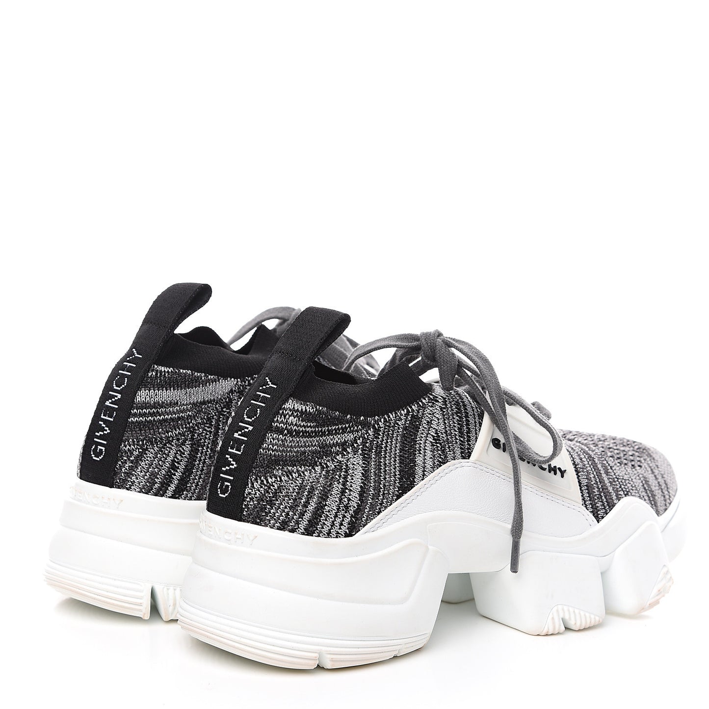 Calfskin Neoprene Jaw Low Sneakers 36 Grey