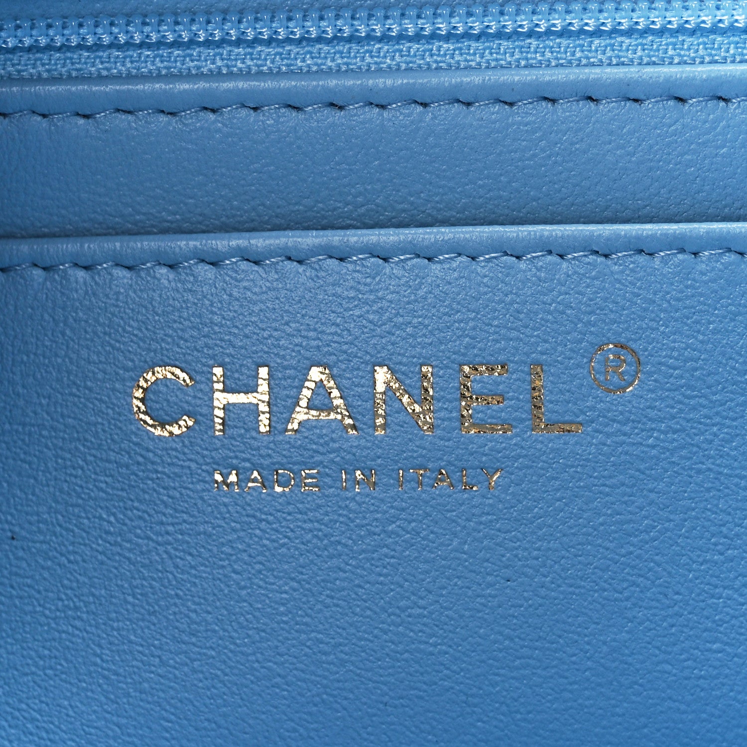 Chanel Lambskin Quilted Mini Rectangular Flap Light Blue 7 of 12