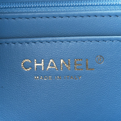 Chanel Lambskin Quilted Mini Rectangular Flap Light Blue 7 of 12