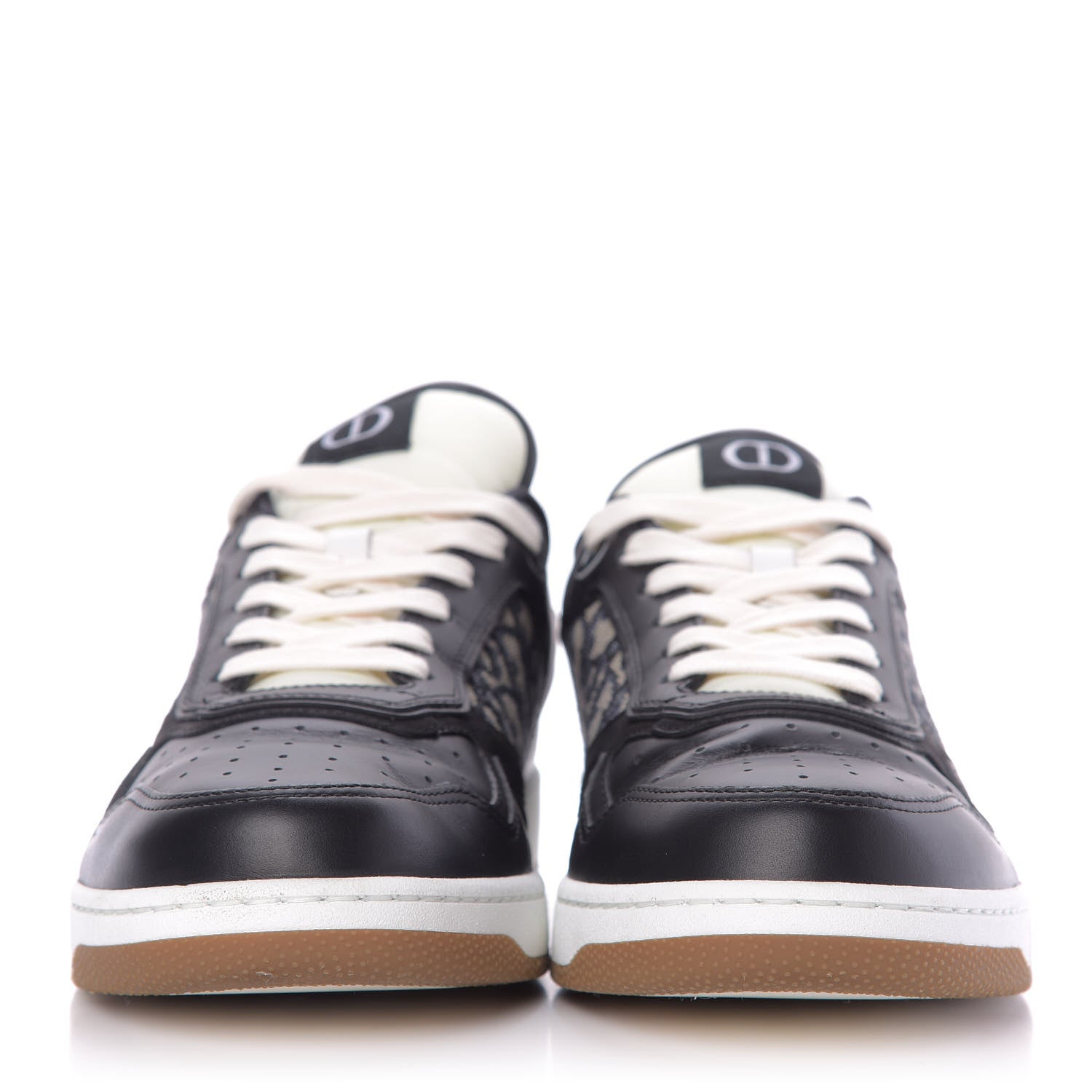 Christian Dior Smooth Calfskin Jacquard Oblique Mens B27 Low Top Sneakers 43 Black Blue 3 of 9