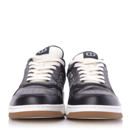 Christian Dior Smooth Calfskin Jacquard Oblique Mens B27 Low Top Sneakers 43 Black Blue 3 of 9