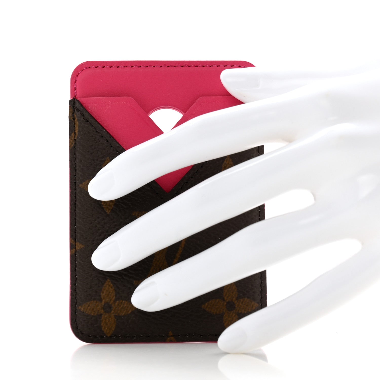 Louis Vuitton Monogram Macassar Magnetic Card Holder Pondichery Pink 2 of 9