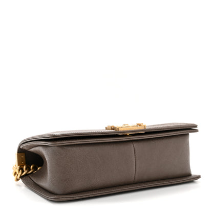 Chanel Caviar Quilted Medium Boy Flap Khaki 10 of 34