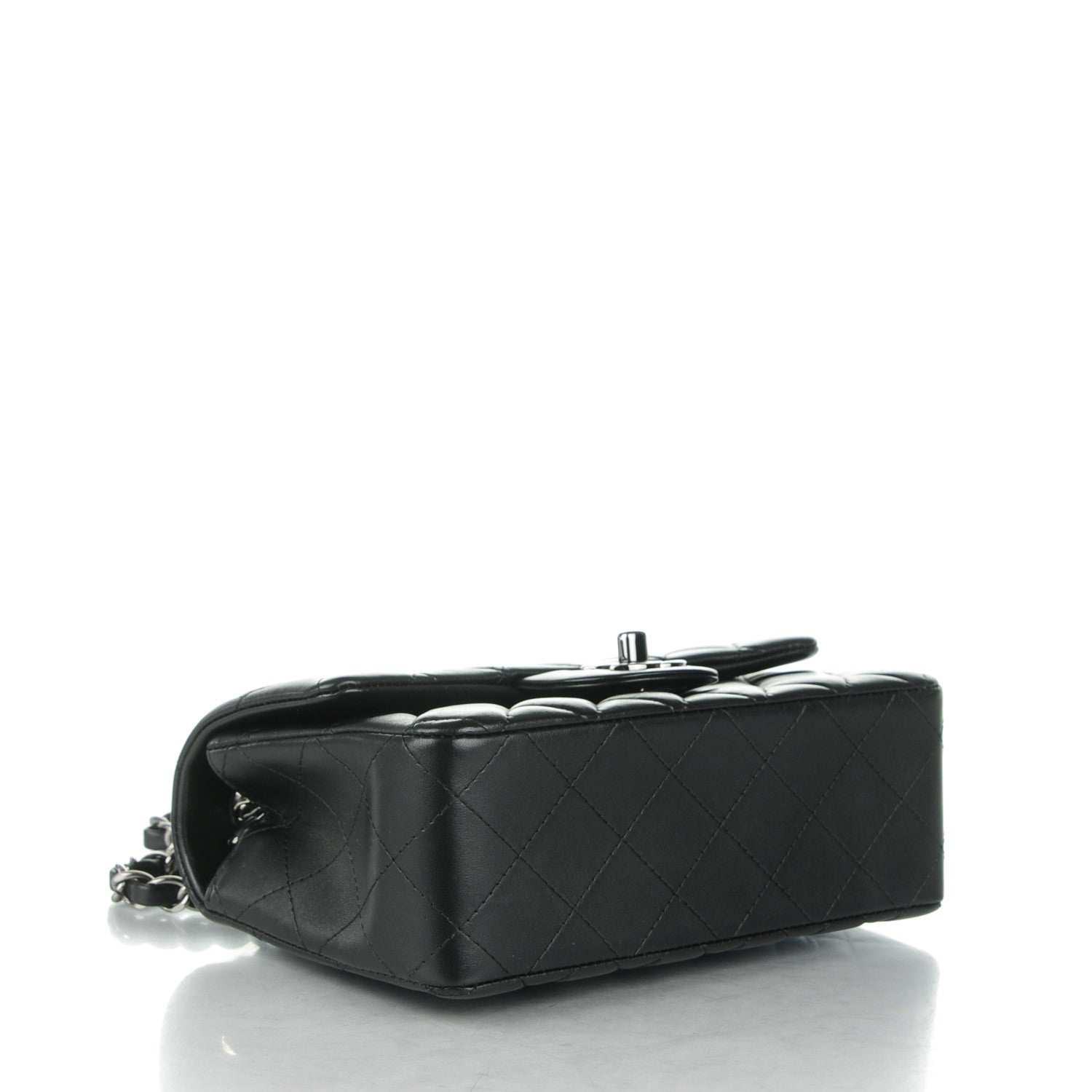 Chanel Lambskin Quilted Mini Rectangular Flap Black 4 of 8
