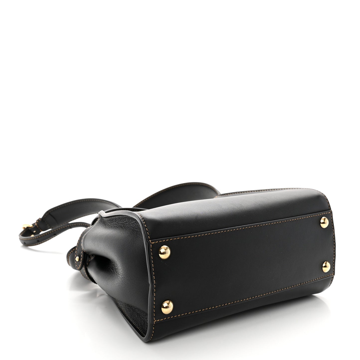Vitello King Canvas Chinese New Year Tiger Embroidered Mini Peekaboo Iconic Satchel Black Dark Yellow