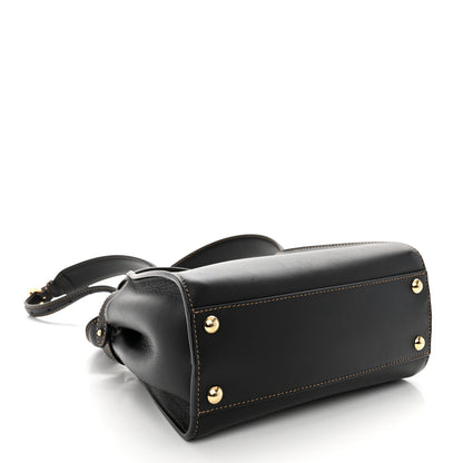 Fendi Vitello King Canvas Chinese New Year Tiger Embroidered Mini Peekaboo Iconic Satchel Black Dark Yellow 4 of 10
