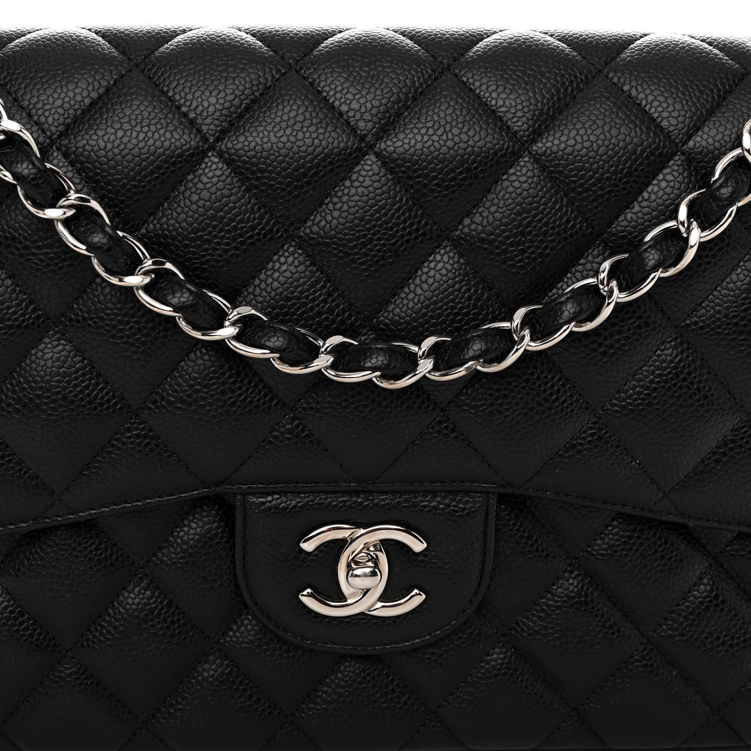 Chanel Caviar Quilted Jumbo Double Flap Black 8 of 12