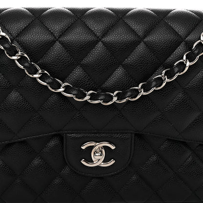 Chanel Caviar Quilted Jumbo Double Flap Black 8 of 12