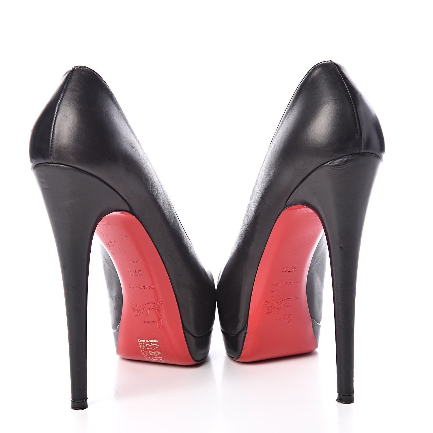 Christian Louboutin Calfskin Palais Royal 140 Pumps 37.5 Black 6 of 13