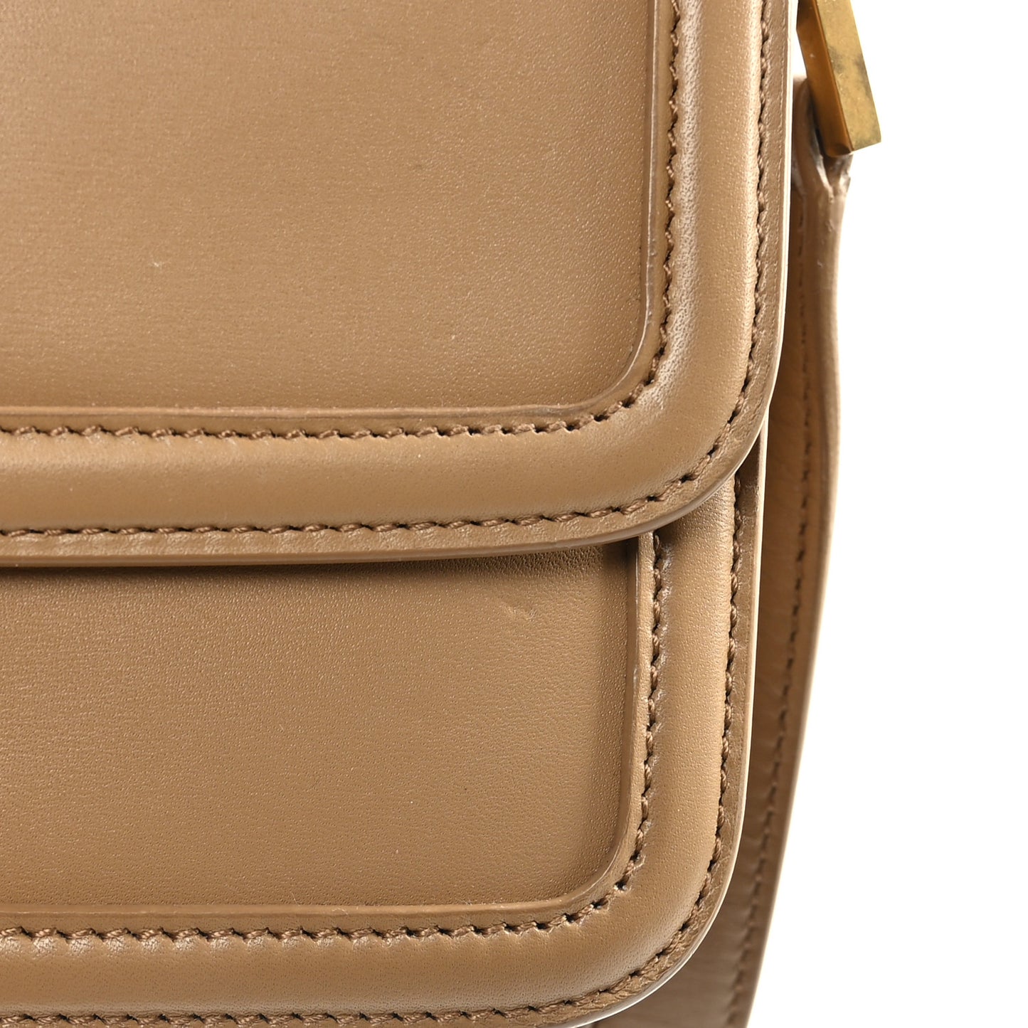 Smooth Calfskin Small Solferino Satchel Natural Tan