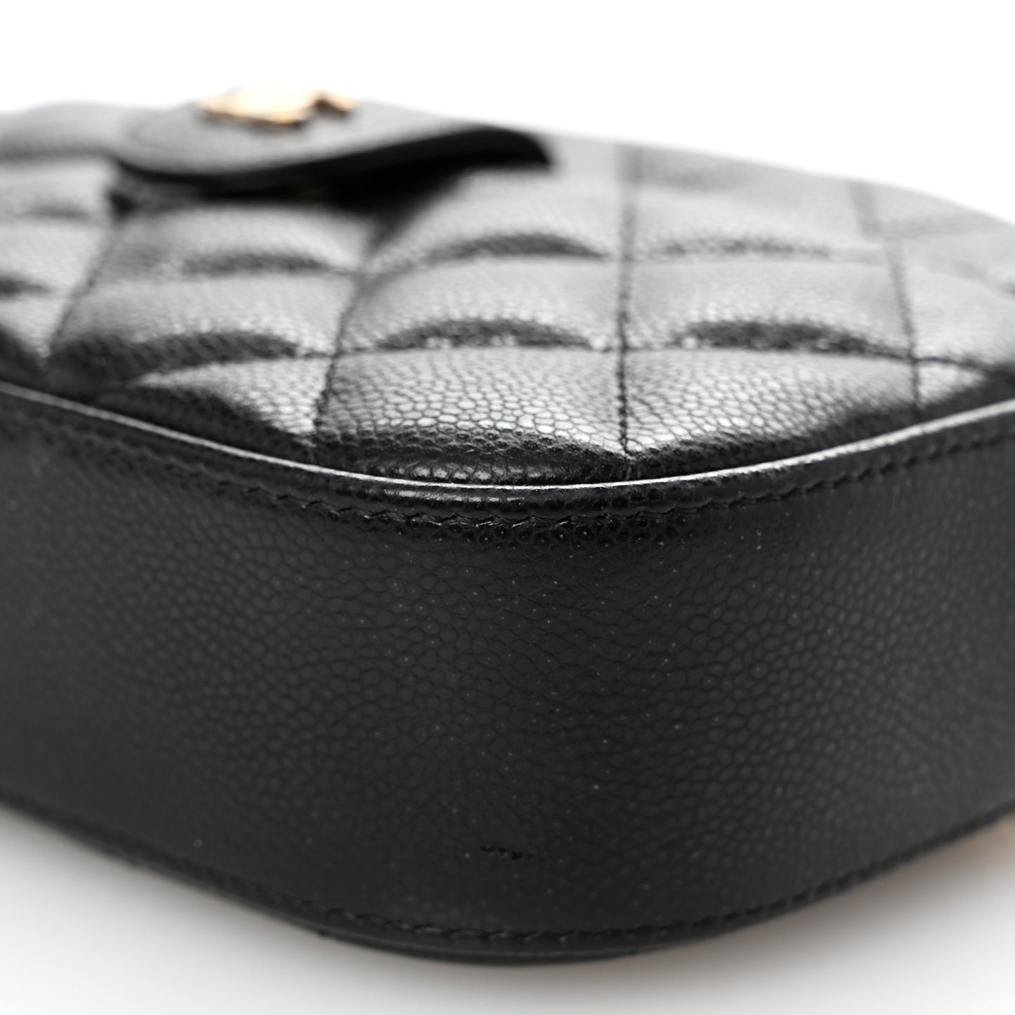 Caviar Quilted Chain Camera Bag Black
