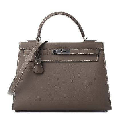 Hermes Epsom Kelly Sellier 32 Etoupe 1 of 12