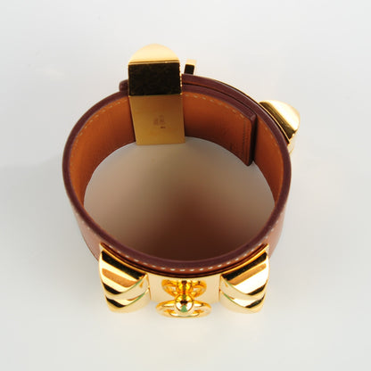 Hermes Barenia Collier De Chien CDC Bracelet S Fauve 4 of 9