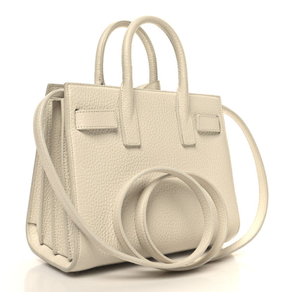 Saint Laurent Grained Calfskin Nano Sac De Jour Dove White 3 of 11