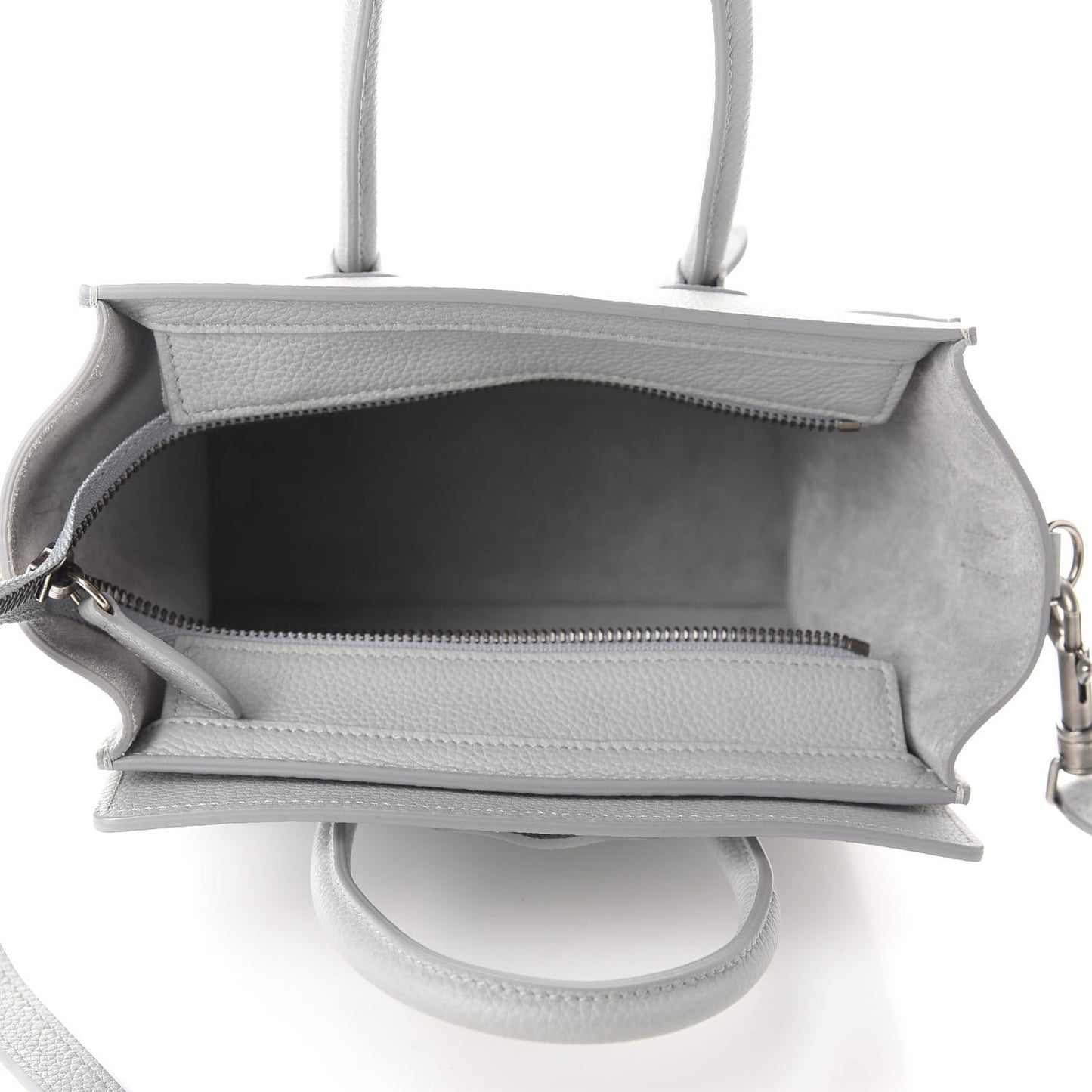 Drummed Calfskin Nano Luggage Mineral