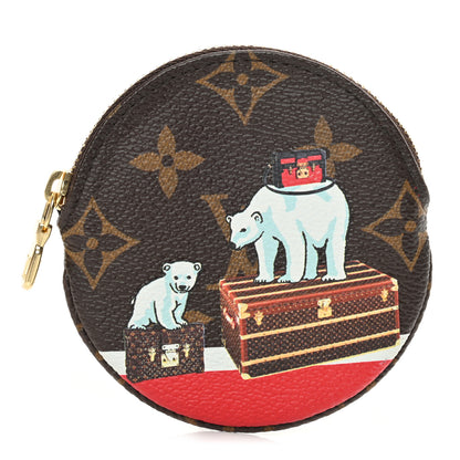 Louis Vuitton Monogram 2017 Christmas Animation Round Coin Purse 1 of 8