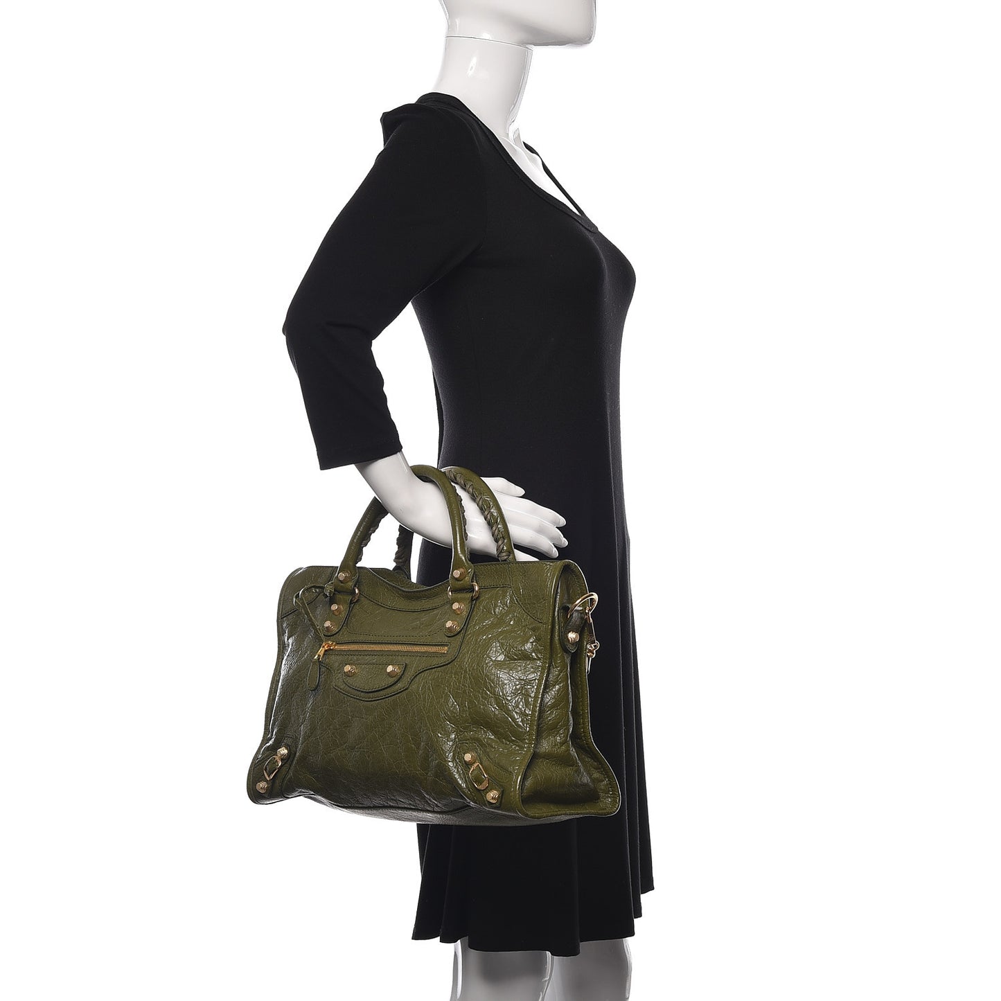 Agneau Giant 12 Gold Hardware City Vert Veronese