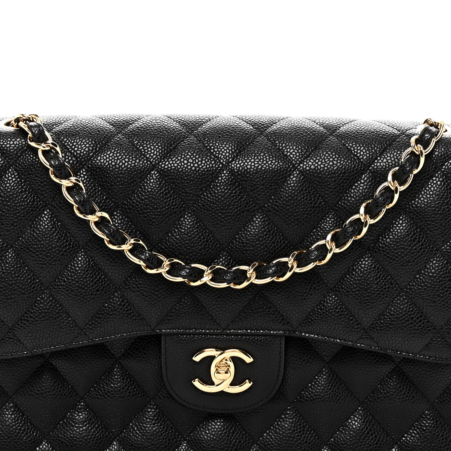 Chanel Caviar Quilted Jumbo Double Flap Black 8 of 10