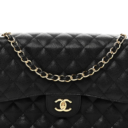 Chanel Caviar Quilted Jumbo Double Flap Black 8 of 10