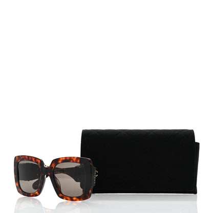 Chanel Acetate Calfskin Polarized Square Sunglasses 5474-Q Tortoise 8 of 8