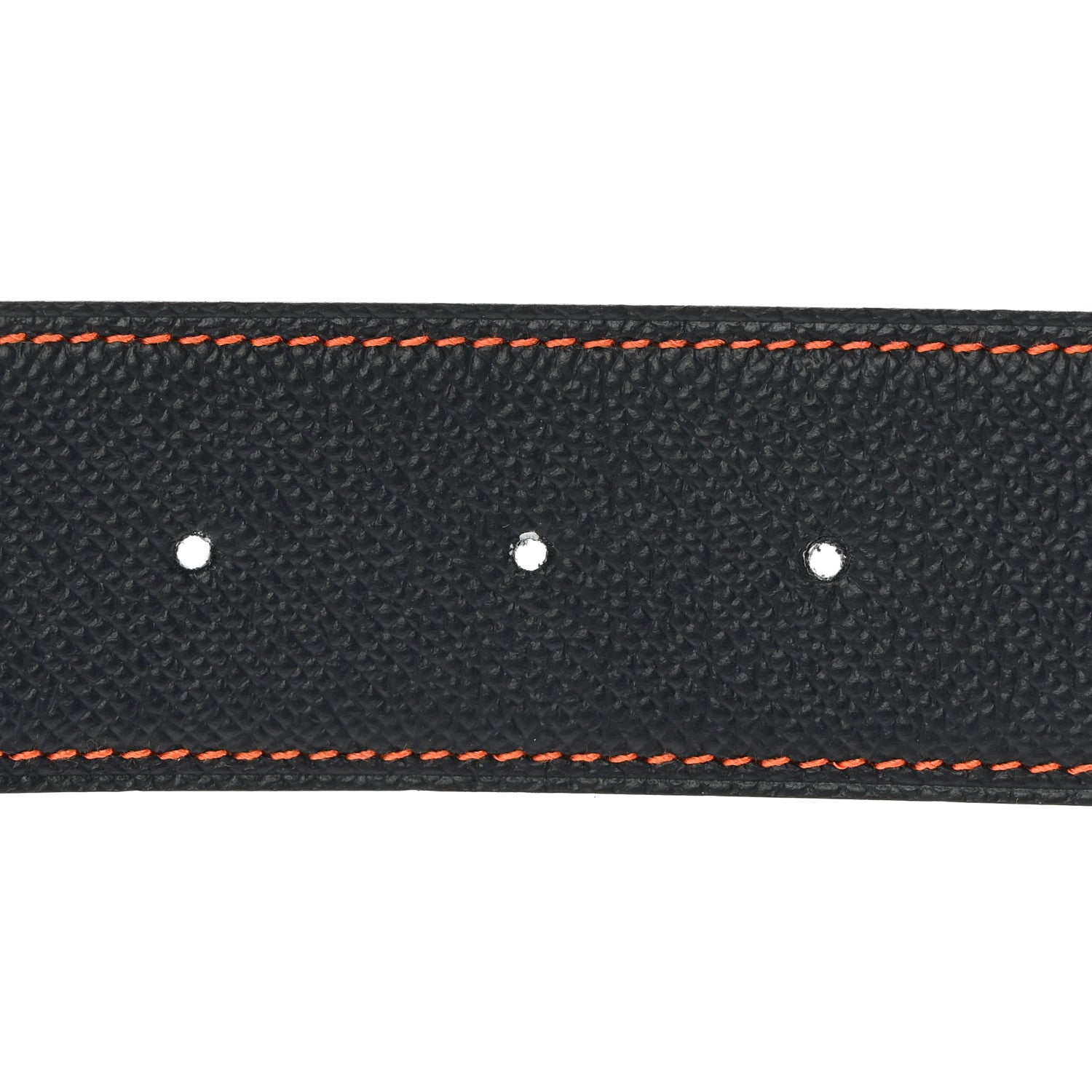 Hermes Epsom 38mm H Belt 110 Bleu Indigo White Orange 4 of 6