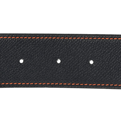 Hermes Epsom 38mm H Belt 110 Bleu Indigo White Orange 4 of 6