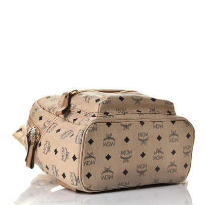MCM Visetos Small Sprinkle Stud Stark Backpack Beige 3 of 4