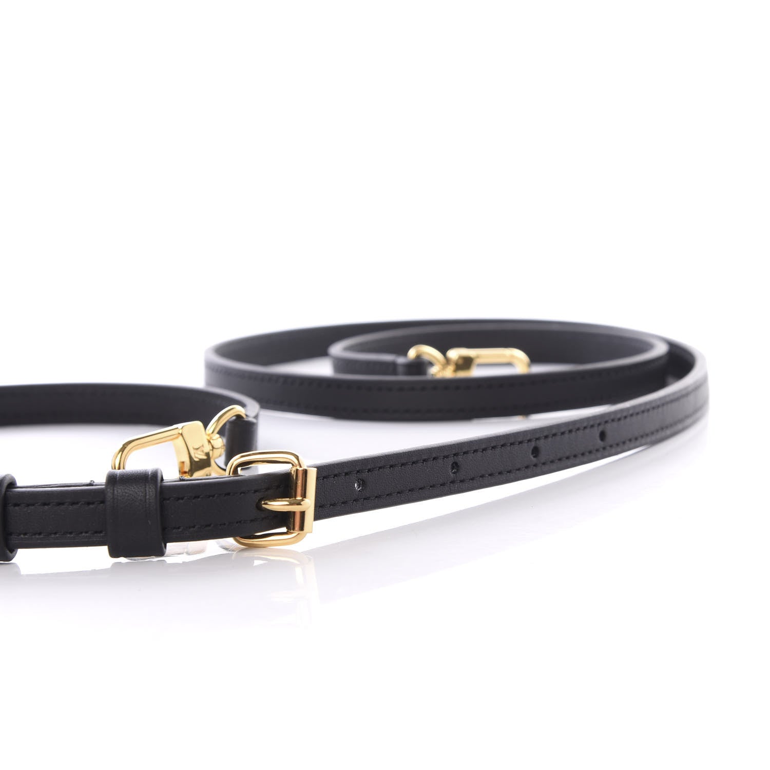 Louis Vuitton Calfskin 16mm Adjustable Shoulder Strap Black 3 of 3