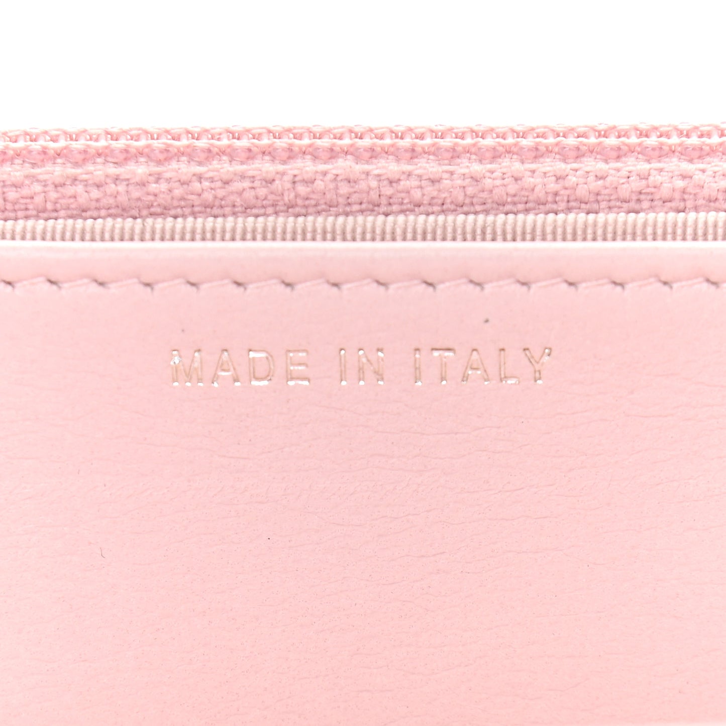 Lambskin Quilted Wallet On Chain WOC Light Pink