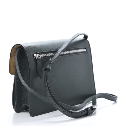 Burberry Derby Calfskin House Check Small Macken Crossbody Bag Dark Bottle Green 3 of 11
