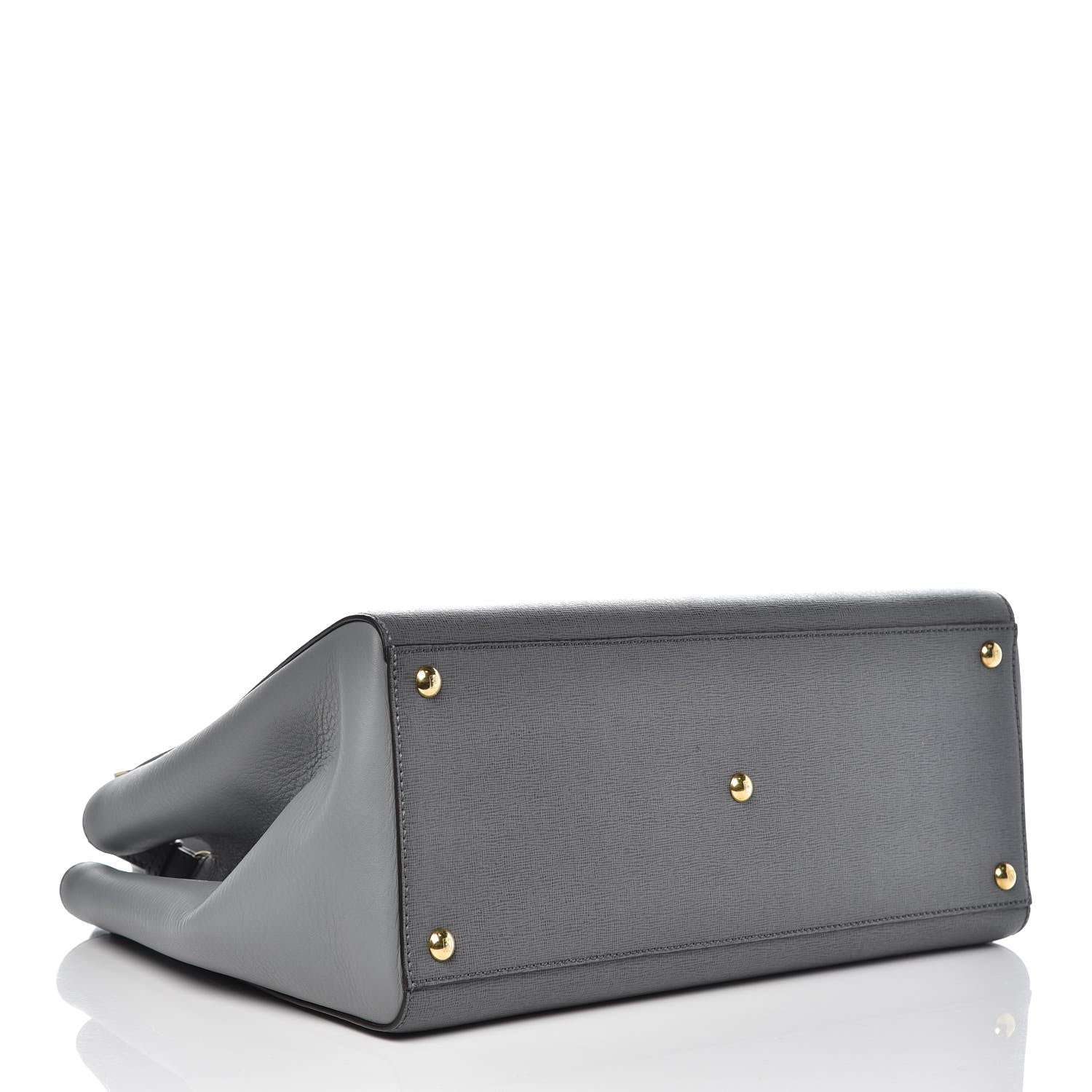 Fendi Vitello Elite Flamingo Regular 2Jours Tote Grigio Grigio Chiaro 4 of 7