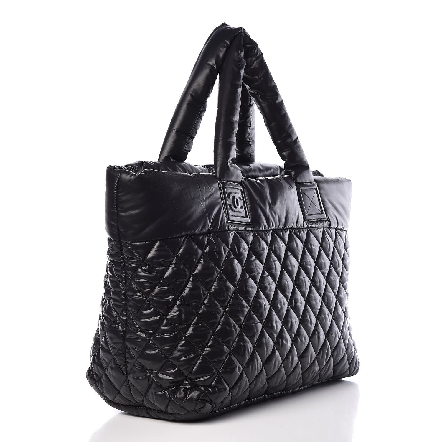 Chanel Nylon Quilted Large Coco Cocoon Tote Black 3 of 9