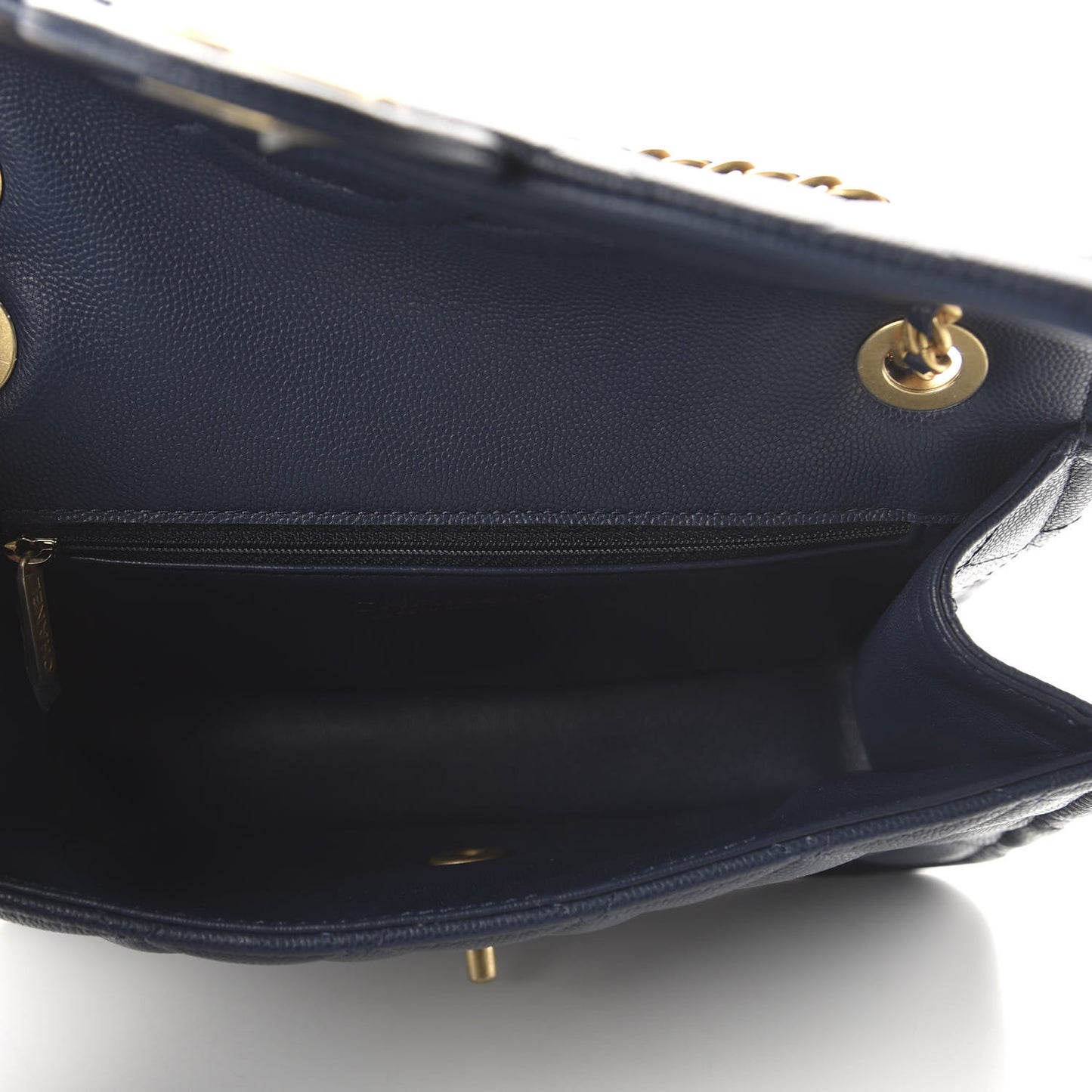 Caviar Quilted Medium Sweet Classic Flap Navy Blue