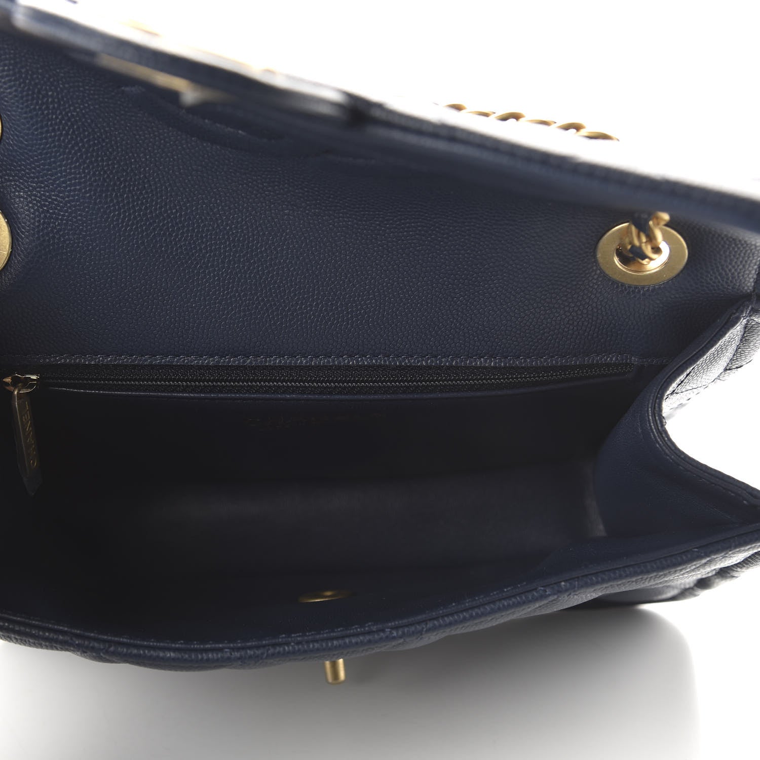 Chanel Caviar Quilted Medium Sweet Classic Flap Navy Blue 5 of 10