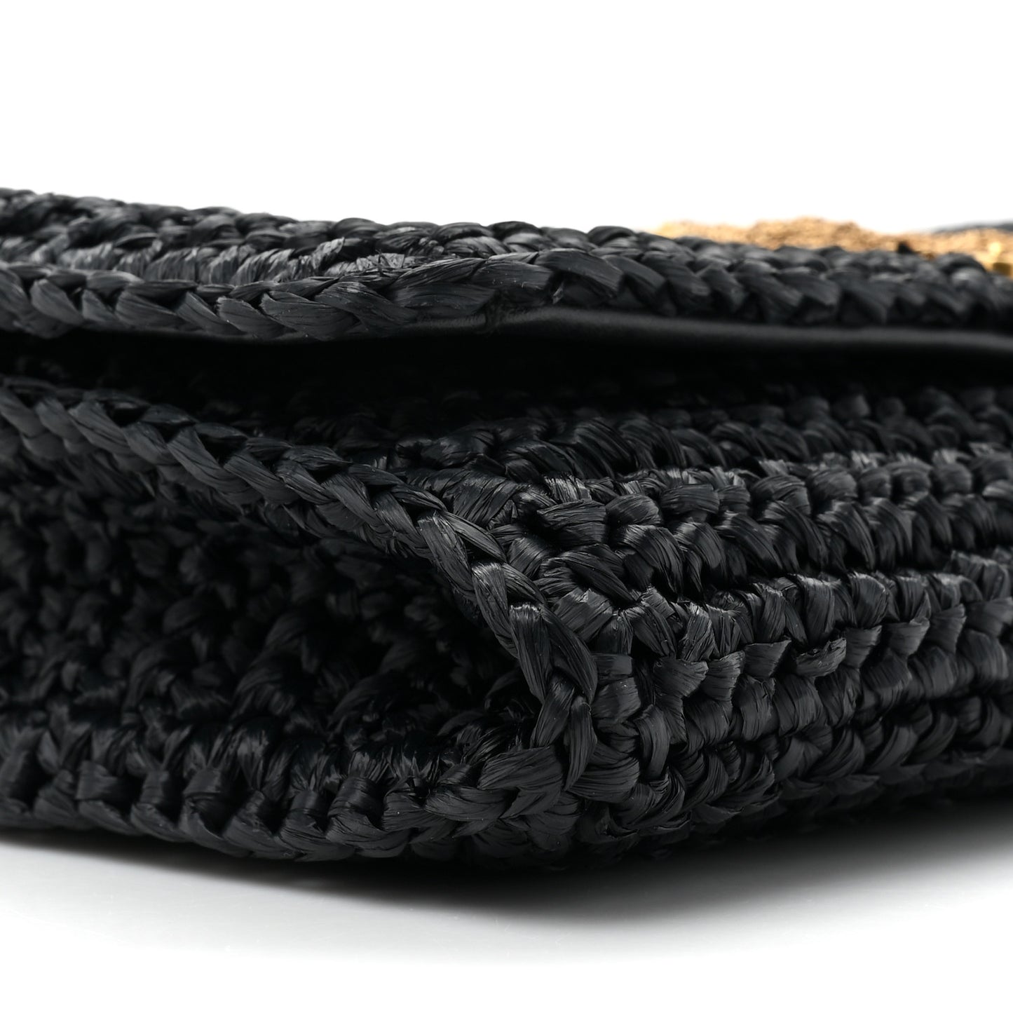 Raffia Monogram Tassel Kate 99 Black